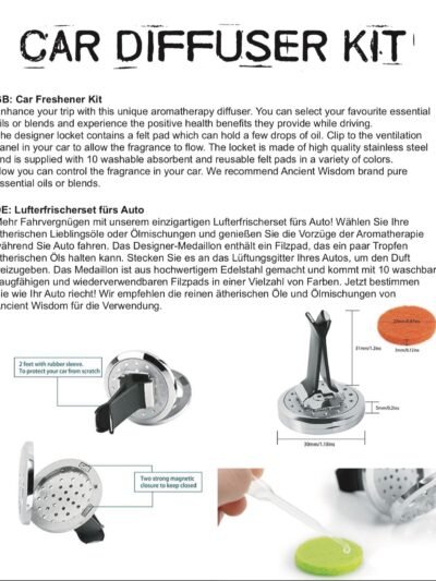 Car Diffuser Kit - Hamsa - 30mm