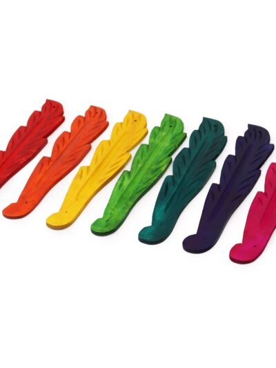 Leaf Coloured Ashcatcher 10" - Mango Wood