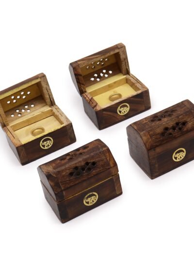 Mini Incense Cone Smoke Box - Mango Wood