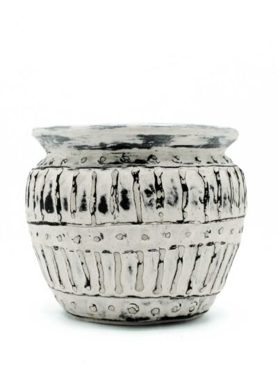 Greek Clay Plant Pot  - Cream 12cm